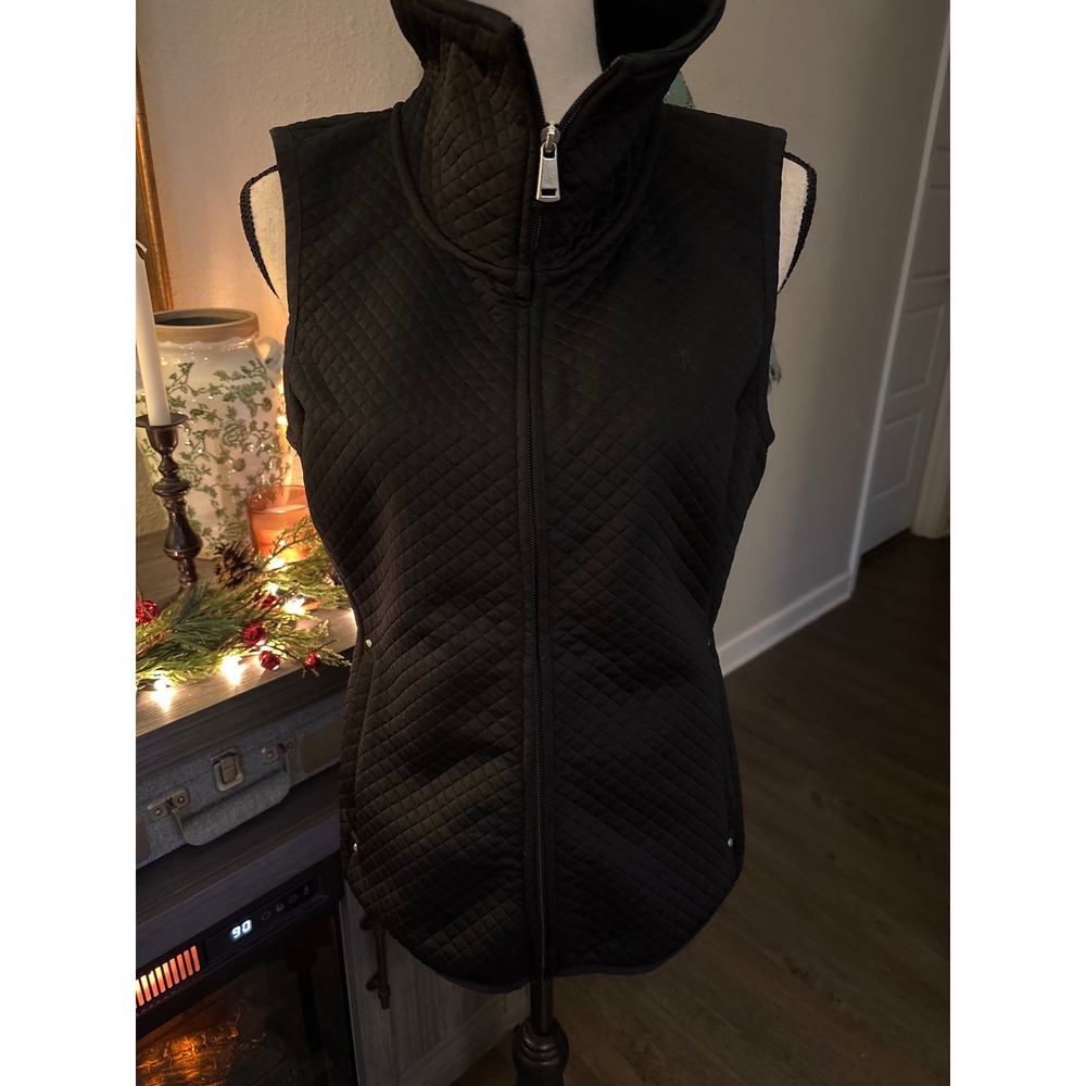 Lauren Ralph Lauren women's medium black zip up vest